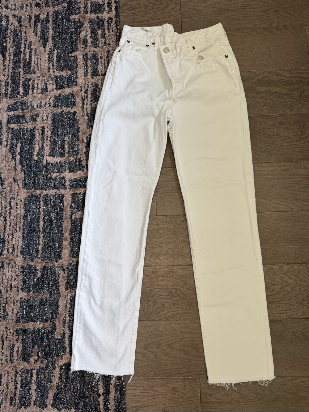 Agolde criss cross white Jeans